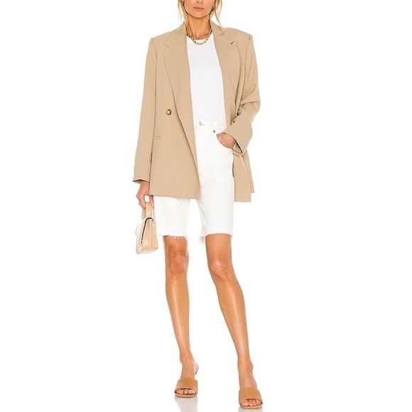 Agolde 90s Pinch Waist High Waist Longline Shorts - Picture 1 of 11